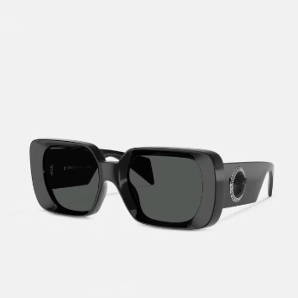 NEW VERSACE Medusa Medallion Sunglasses, BLACK WOMEN VERSACE SUNGLASSES